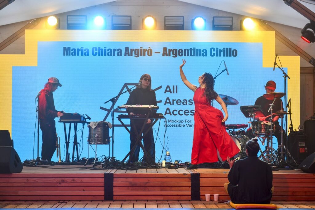 Maria Chiara Argiro performing live music at the New European Bauhaus 2026 festival