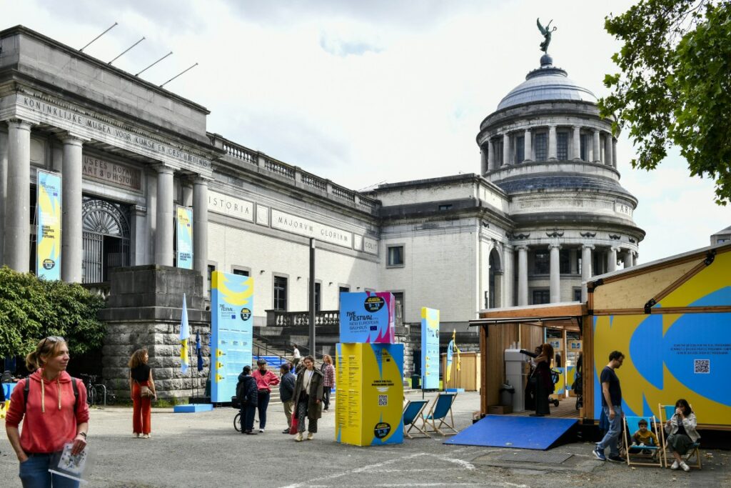 Attendees gathering inside the MRAH venue during the New European Bauhaus 2026